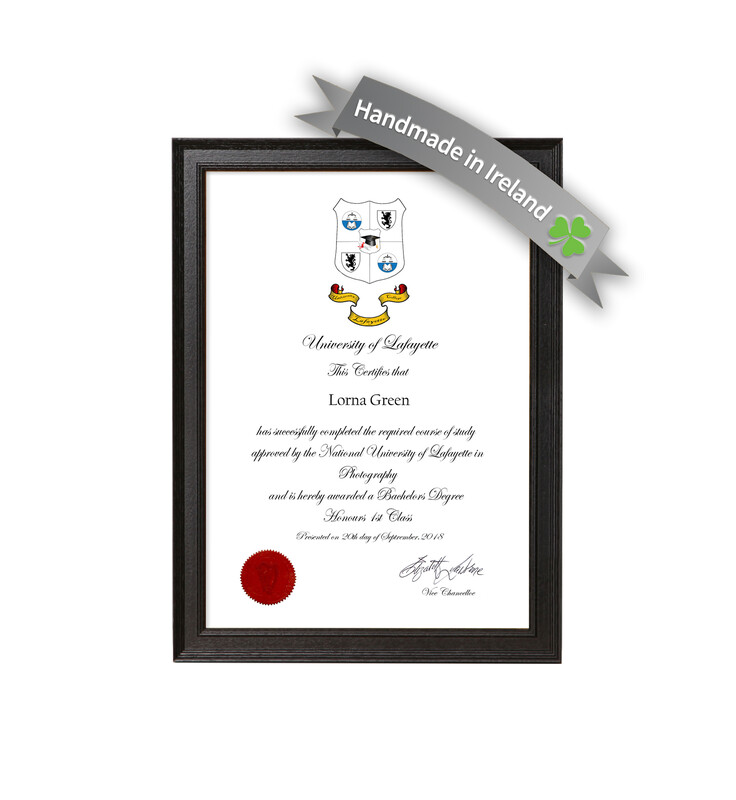 Decorative Black Certificate Frame - 1