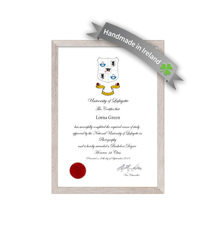 Limewashed Limestone Certificate frame - 1