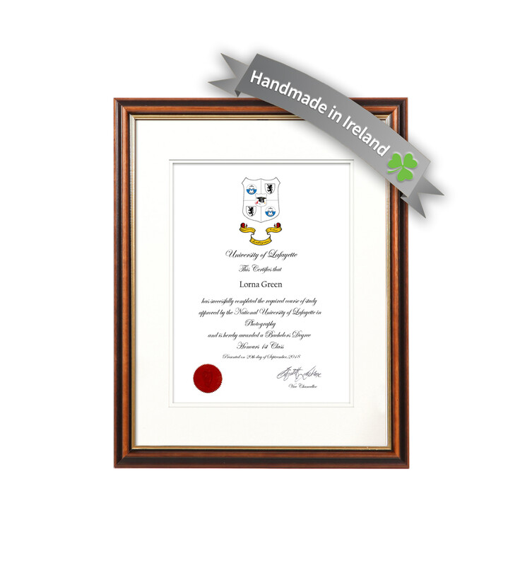 Mahogany Certificate Frame with Mount - 1