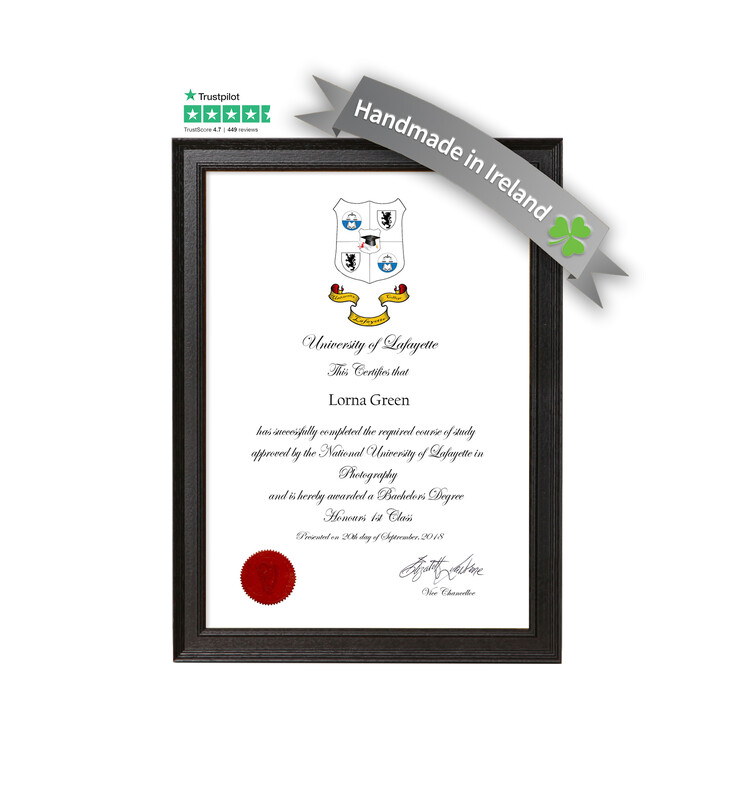 Decorative Black Certificate Frame - 1